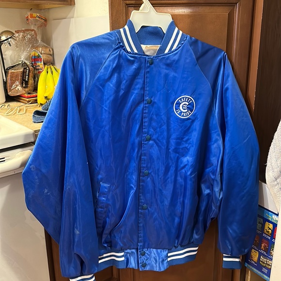 Vintage Auburn nylon blue jacket - Picture 1 of 4